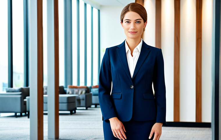 Business Professional**

A professional businesswoman in a modest business suit, standing confidently in a modern office lobby, fully clothed, appropriate attire, safe for work, perfect anatomy, natural proportions, professional photography, high quality, bright and clean lighting.

**