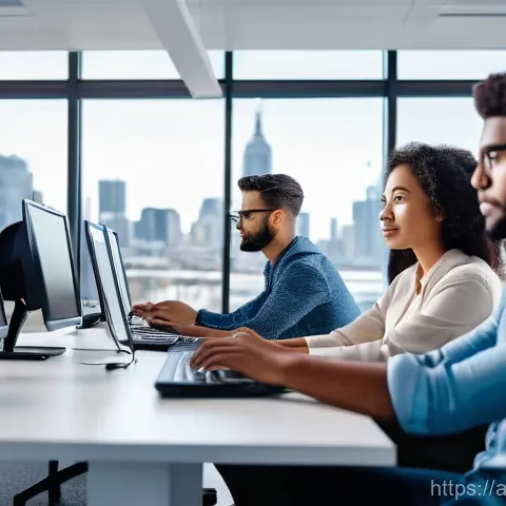 REST API 성능 분석 도구 - **Prompt:** "A diverse team of software developers, both men and women of various ethnicities, are a...