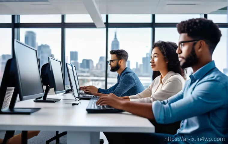 REST API 성능 분석 도구 - **Prompt:** "A diverse team of software developers, both men and women of various ethnicities, are a...